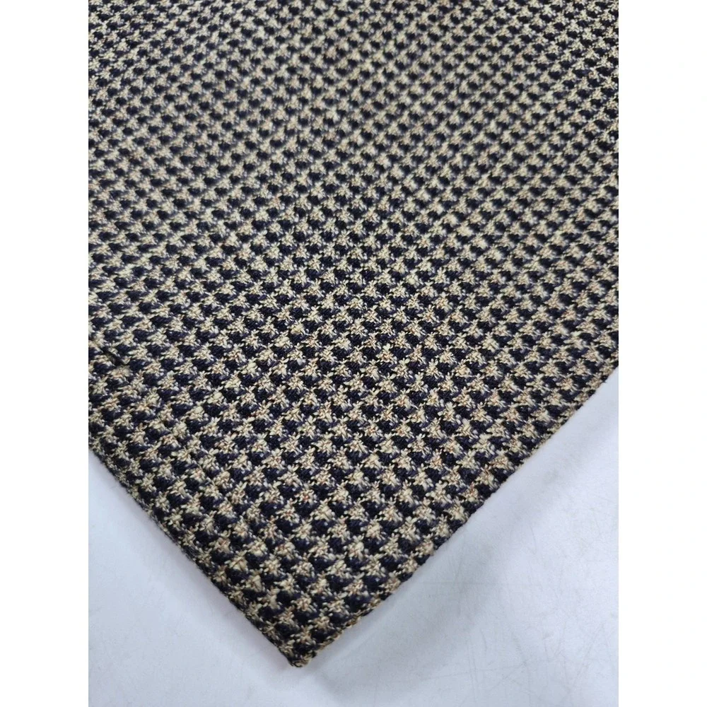 Mickey Spatz Mens 41L Wool Sport Coat Beige Italy 3 Button Check Blazer